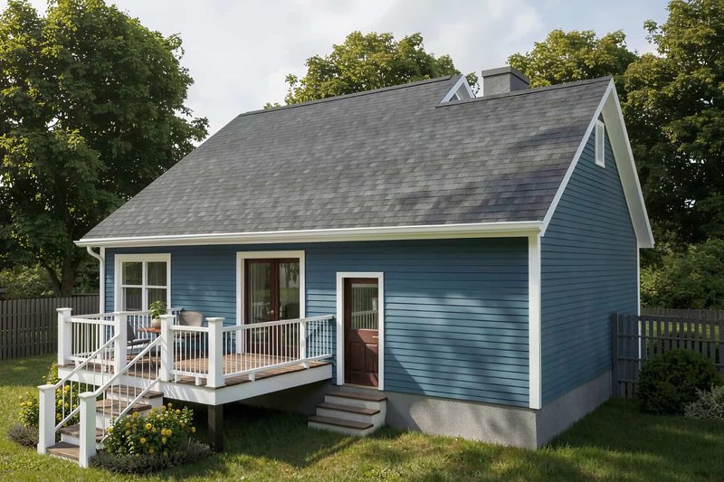 Home Plan - Exterior - Rear Elevation for Cottage House Plan #79-148 - 3 bed, 2 bath
