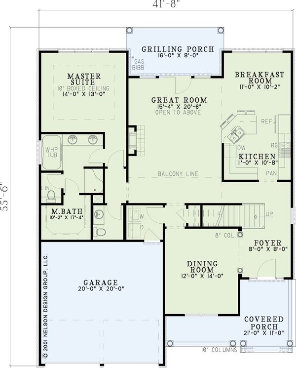 House Blueprint - Farmhouse Floor Plan - Main Floor Plan #17-405