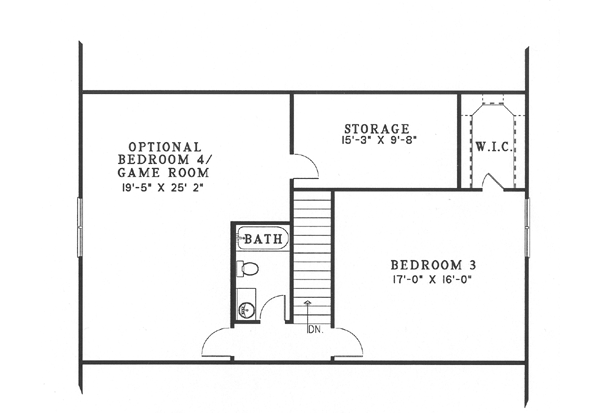 Home Plan - Traditional Floor Plan - Upper Floor Plan #17-2070