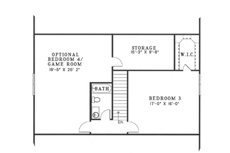 House Plan Design - Floor Plan - Upper Floor for Traditional House Plan #17-2070 - 4 bed, 3 bath