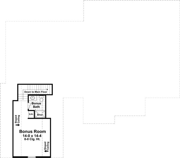 Craftsman Floor Plan - Upper Floor Plan #21-370
