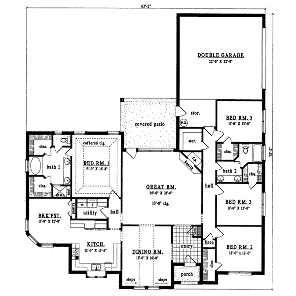 Traditional Floor Plan - Main Floor Plan #42-262