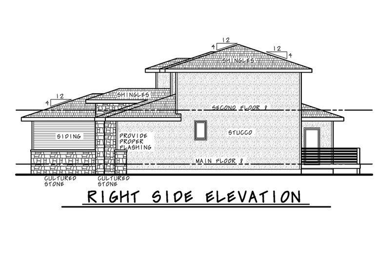 Architectural House Design - Exterior - Other Elevation 1 for Contemporary House Plan #20-2429 - 4 bed, 3.5 bath