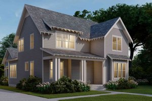 Exterior - Front Elevation 3 for Farmhouse House Plan #1079-4 - 4 bed, 2.5 bath