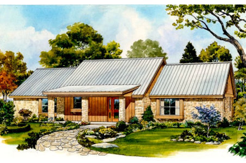 Ranch Style House Plan - 2 Beds 2.5 Baths 1556 Sq/Ft Plan #140-134
