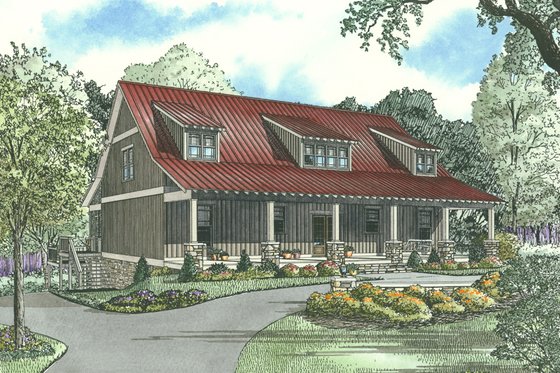 Exterior - Other Elevation for Country House Plan #17-2512 - 5 bed, 3 bath