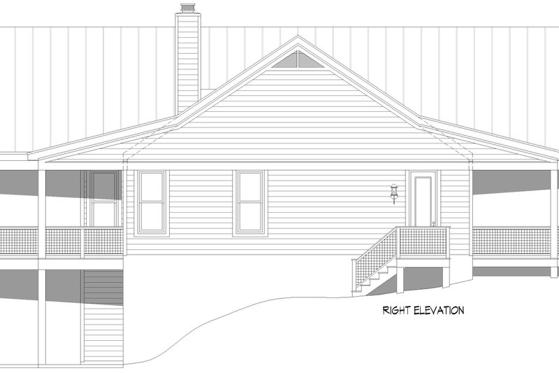 House Plan Design - Exterior - Other Elevation 5 for Southern House Plan #932-1074 - 2 bed, 2 bath