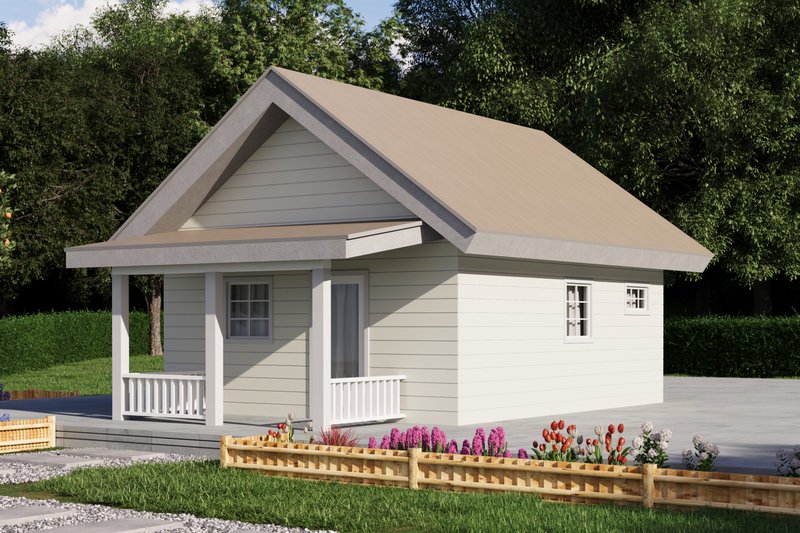 House Blueprint - Exterior - Front Elevation 4 for Farmhouse House Plan #1106-160, 1 bath