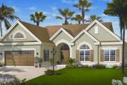 Mediterranean Style House Plan - 3 Beds 2 Baths 1816 Sq/Ft Plan #23-2213 