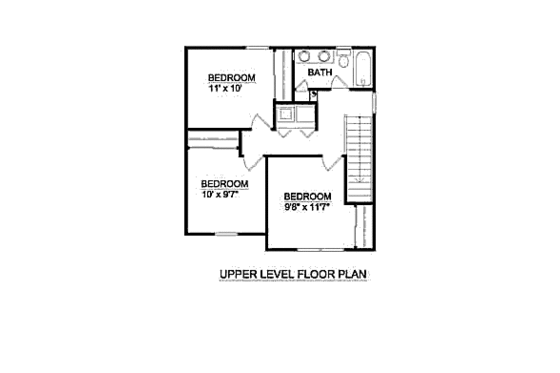 Floor Plan - Upper Floor for Country House Plan #116-251 - 4 bed, 2.5 bath
