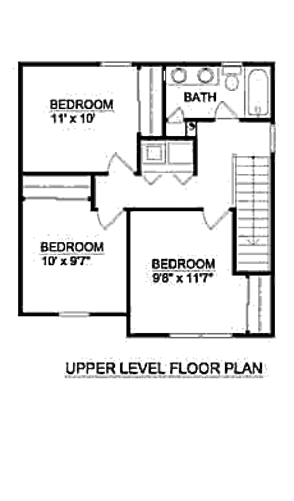 Country Floor Plan - Upper Floor Plan #116-251