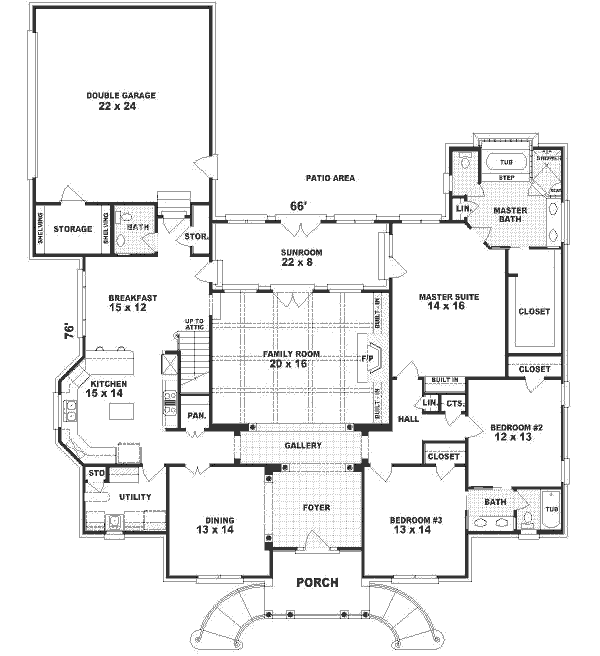 European Floor Plan - Main Floor Plan #81-396