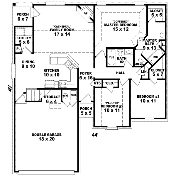 European Floor Plan - Main Floor Plan #81-722