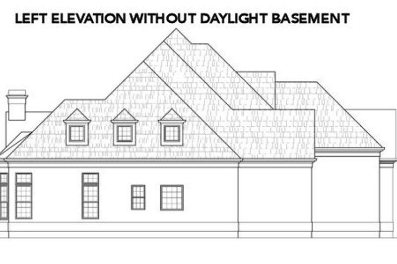 Home Plan - Exterior - Other Elevation 1 for European House Plan #119-360 - 4 bed, 3.5 bath