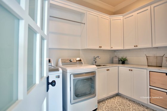 Interior - Laundry for European House Plan #929-1009 - 5 bed, 4 bath