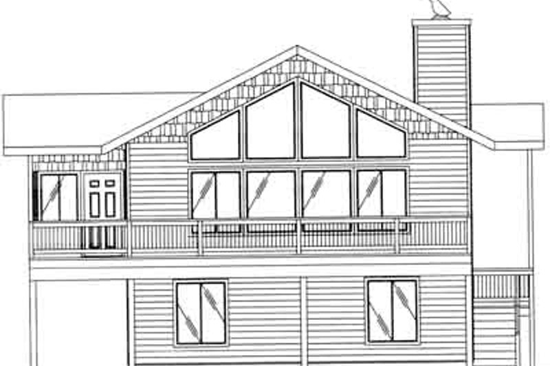 Home Plan - Exterior - Rear Elevation for Traditional House Plan #117-324 - 3 bed, 2.5 bath
