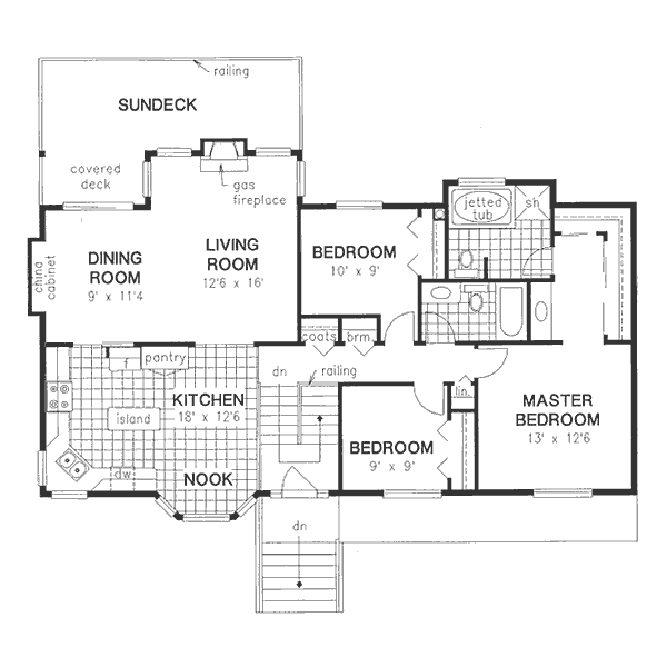Traditional Floor Plan - Main Floor Plan #18-9328