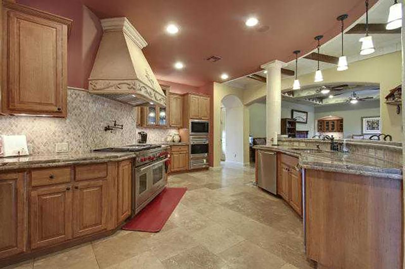 House Blueprint - Interior - Kitchen 1 for Mediterranean House Plan #80-124 - 4 bed, 4.5 bath