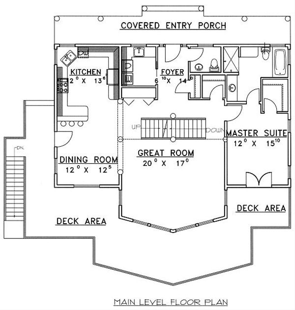 Bungalow Floor Plan - Main Floor Plan #117-541