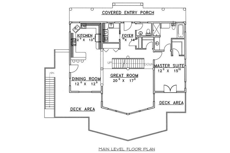Dream House Plan - Floor Plan - Main Floor for Bungalow House Plan #117-541 - 3 bed, 2.5 bath