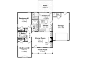 Ranch Style House Plan - 2 Beds 2 Baths 1001 Sq/Ft Plan #21-167 