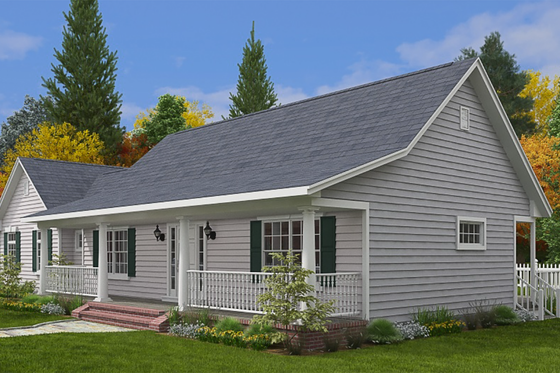 Exterior - Other Elevation for Ranch House Plan #1082-5 - 2 bed, 2 bath