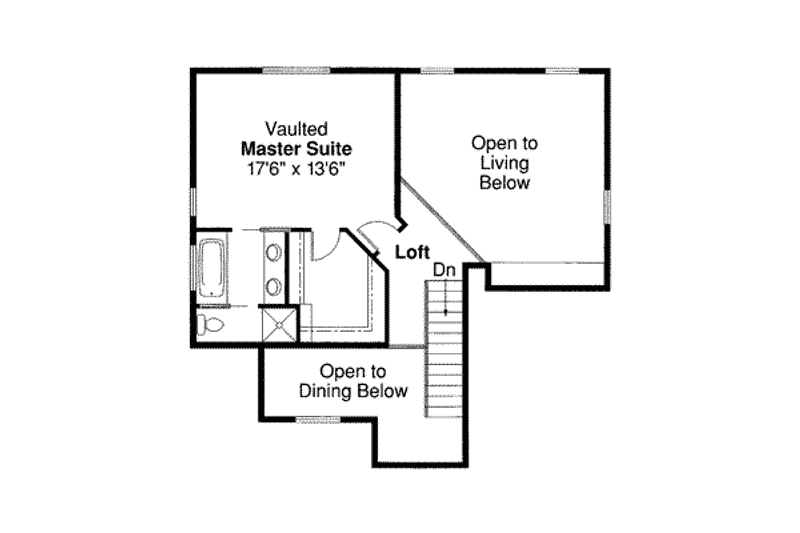 Home Plan - Floor Plan - Upper Floor for Traditional House Plan #124-354 - 3 bed, 2 bath