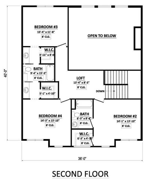 Farmhouse Floor Plan - Upper Floor Plan #1089-32