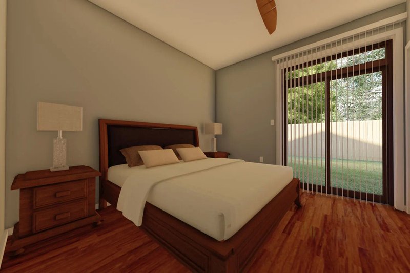 Architectural House Design - Interior - Master Bedroom for Bungalow House Plan #126-270 - 2 bed, 2 bath