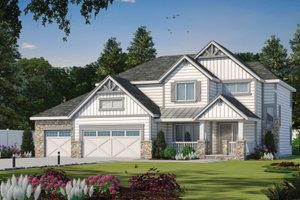 Exterior - Front Elevation 3 for Craftsman House Plan #20-2127 - 4 bed, 3.5 bath