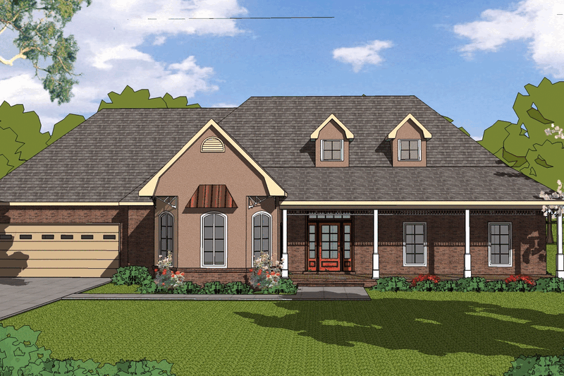 Traditional Style House Plan - 3 Beds 2 Baths 1700 Sq/Ft Plan #8-114