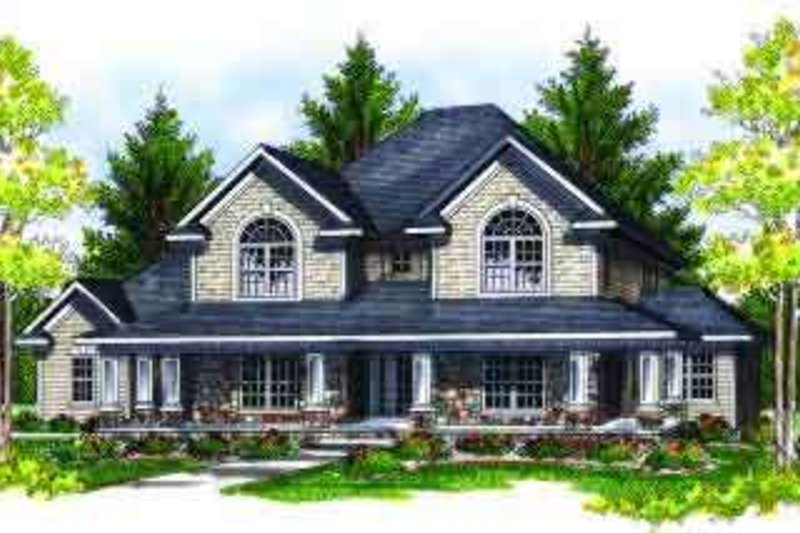 Home Plan - European Exterior - Front Elevation Plan #70-696