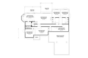 Floor Plan - Lower Floor for European House Plan #112-227 - 5 bed, 5.5 bath