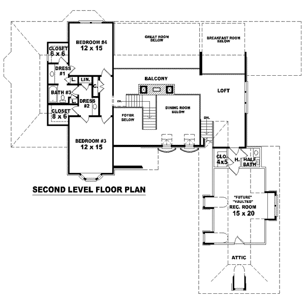 European Floor Plan - Upper Floor Plan #81-1330