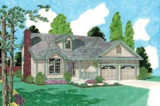 Exterior - Front Elevation for Traditional House Plan #75-133 - 3 bed, 2.5 bath