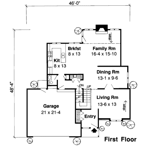 Traditional Floor Plan - Main Floor Plan #312-347