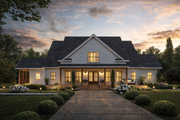 Farmhouse Style House Plan - 4 Beds 3.5 Baths 3475 Sq/Ft Plan #1117-44 Exterior 