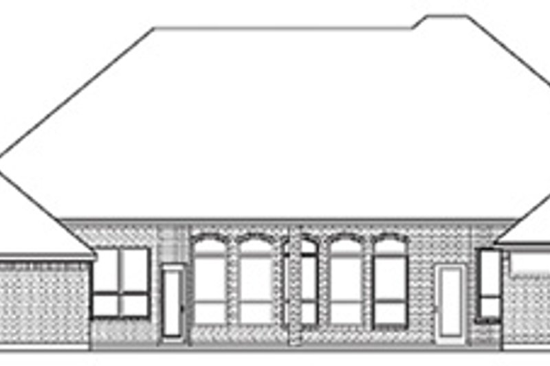 Home Plan - Exterior - Rear Elevation for European House Plan #84-258 - 5 bed, 3 bath