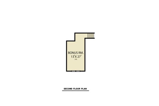 Floor Plan - Upper Floor for Farmhouse House Plan #1070-149 - 3 bed, 2 bath