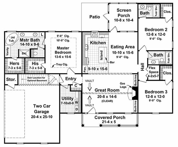 Country Floor Plan - Main Floor Plan #21-151