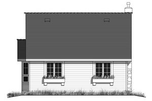 Exterior - Rear Elevation for Cottage House Plan #18-1043 - 2 bed, 1 bath