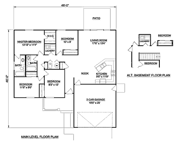 Ranch Floor Plan - Main Floor Plan #116-235