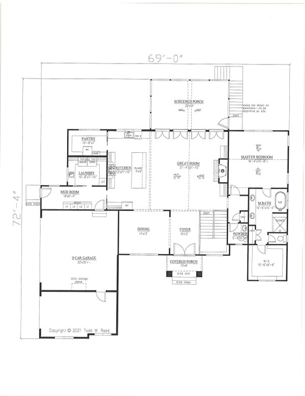 House Plan Design - Farmhouse Floor Plan - Main Floor Plan #437-129