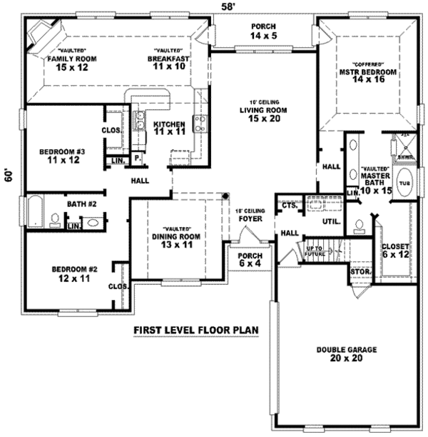 European Floor Plan - Main Floor Plan #81-1105
