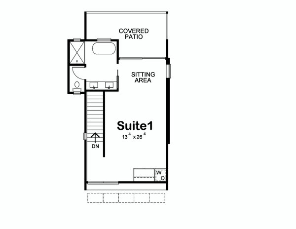 Modern Floor Plan - Upper Floor Plan #20-2540