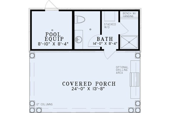 Floor Plan - Main Floor for European House Plan #17-2585, 1 bath