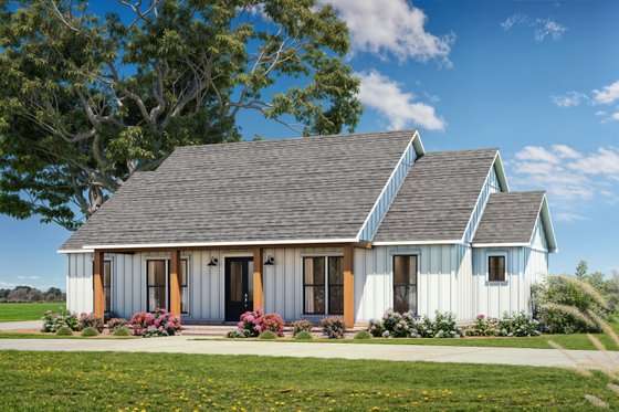 Exterior - Front Elevation 4 for Farmhouse House Plan #1074-122 - 3 bed, 2.5 bath