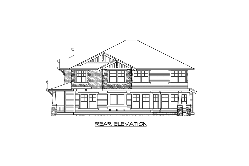 Craftsman Style House Plan - 4 Beds 3 Baths 4450 Sq/Ft Plan #132-170 ...