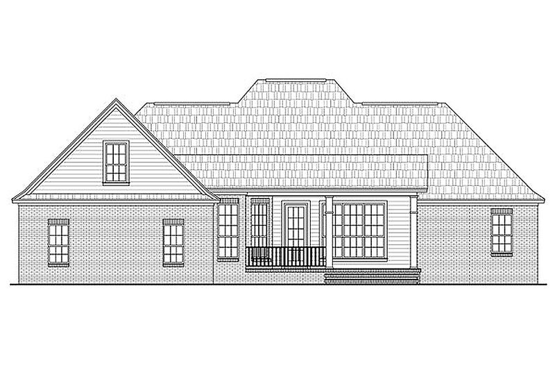 Dream House Plan - Rear VIew - 2200 square foot Country home