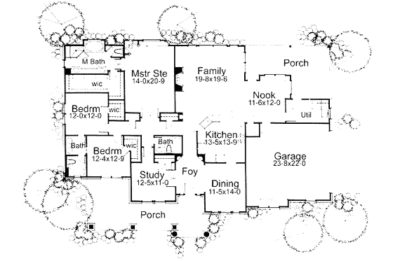 Floor Plan - Main Floor for Southern House Plan #120-110 - 3 bed, 3 bath